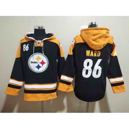 NFL Men Pittsburgh Steelers 86 Hines Ward Stitched Hoodie